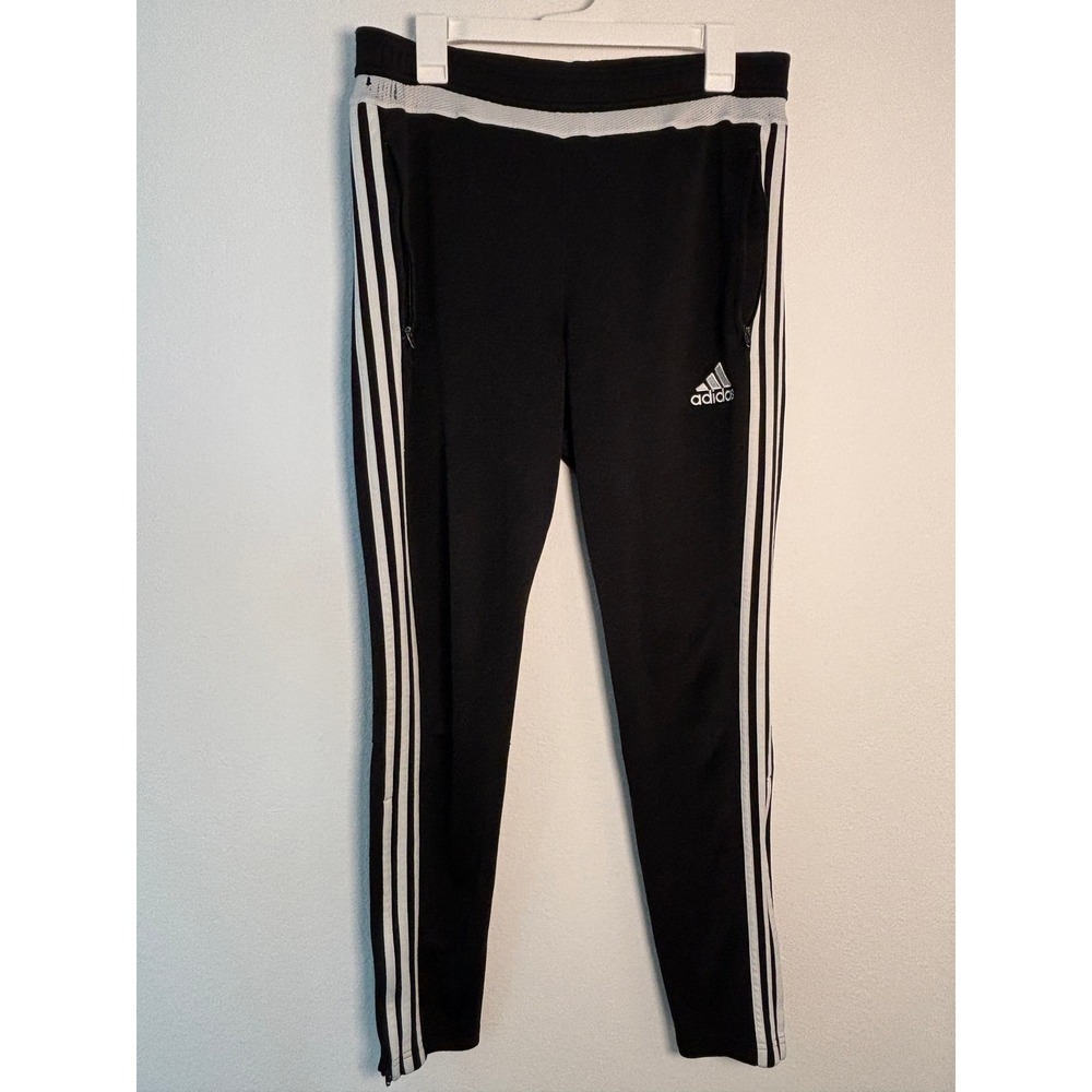 Adidas‎ Climacool Soccer Training Pants Mens Black White Striped Joggers Small